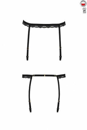 Пояс-стрепи для панчіх SHELLY GARTER black BELT L/XL - Passion Exclusive | Knopka, фото 1