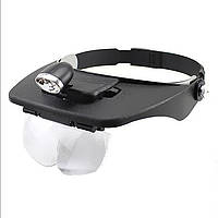 Бінокулярна лупа окуляри з підсвіткою MG 81001-A з Led-підсвіткою