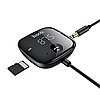Автомобільний FM трансмітер Bluetooth MP3 HOCO E65 |BT5.0/TF/FM/AUX/Support 2 Phones| Чорний, фото 3