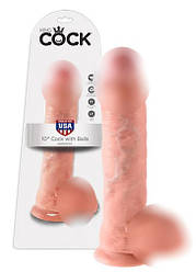 Фалоімітатор на присосці з мошонкою King Cock (25 см)   | Knopka