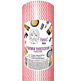 Рушники 30 х 50 см зі спанлейсу в рулоні 50 г/м2 Panni Mlada сітка рожева хвиля 100 шт