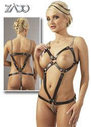 Шкіряне боді ZADO   | Knopka