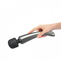 Потужний вібромасажер Dorcel MEGAWAND Chrome Silver водонепроникний, що перезаряджається, 160 режимів   | Knopka, фото 2