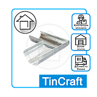 Угол оцинкованный для водосточного желоба 90° Ø100 мм толщина 0.5 мм - Внутренний