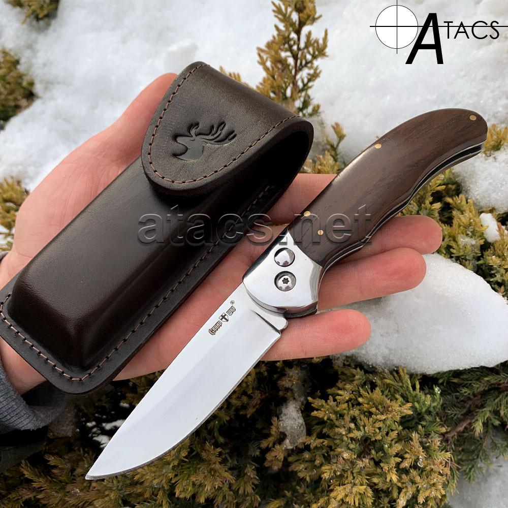 Ніж викидний "Класика No1" + чохол шкіряний