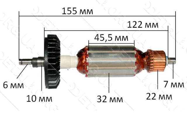 Якір на болгарку Makita GA 9523В, фото 1