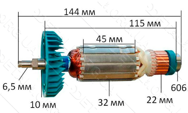 Якір на болгарку Makita GA 9527NB оригінал, фото 1