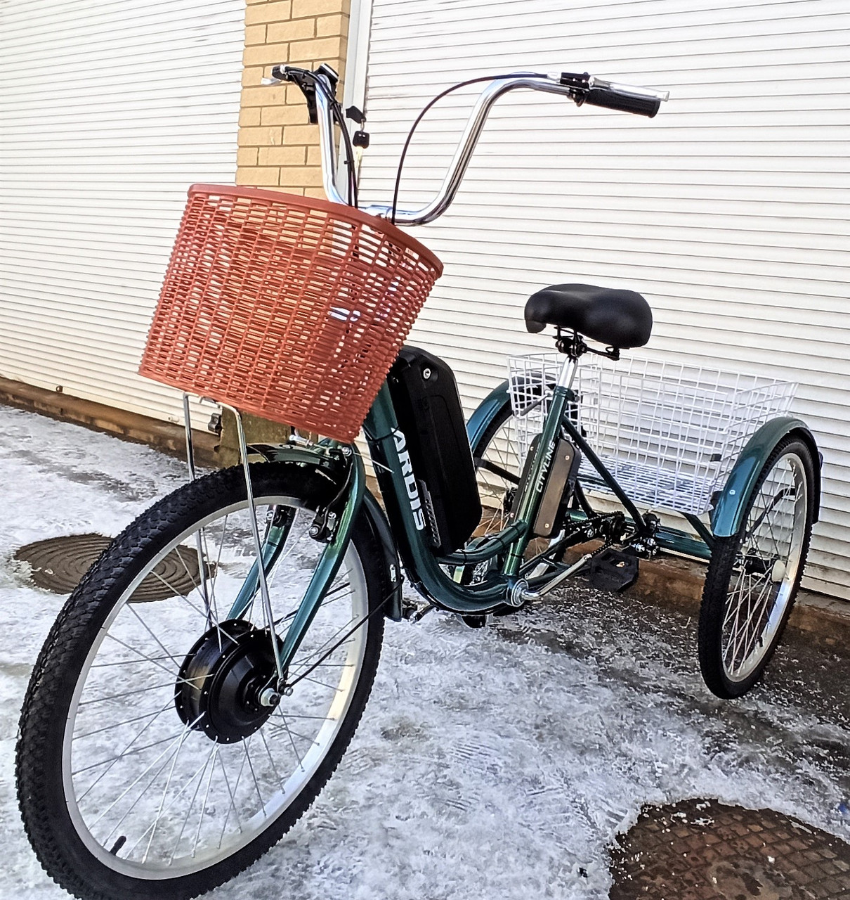 Вантажний Електровелосипед 500W City line триколісний з кошиком 54v 13ah
