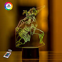 3D-нічник GENSHIN IMPACT "Тома" (УВАЛИЧЕННЕ ЗОБРАЖЕННЯ)+ мережевий адаптер + батарейки (3ААА) 3DTOYSLAMP