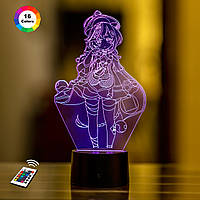 3D-нічник GENSHIN IMPACT "Ци Ци" (УВАЛИЧЕННЕ ЗОБРАЖЕННЯ)+ мережевий адаптер + батарейки (3ААА) 3DTOYSLAMP