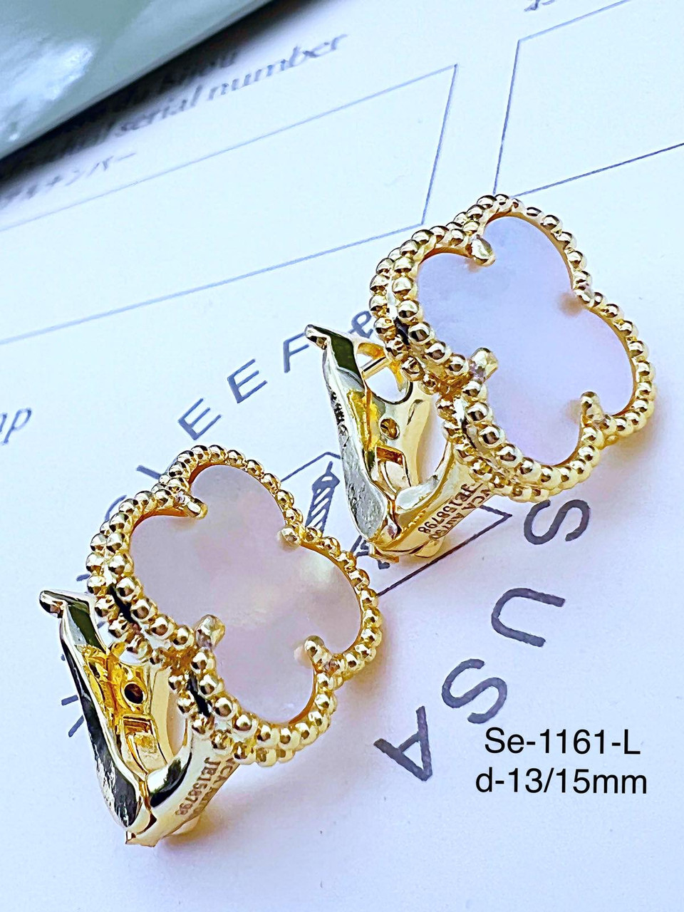 Сережки Stainlees Steel преміум (14-К)