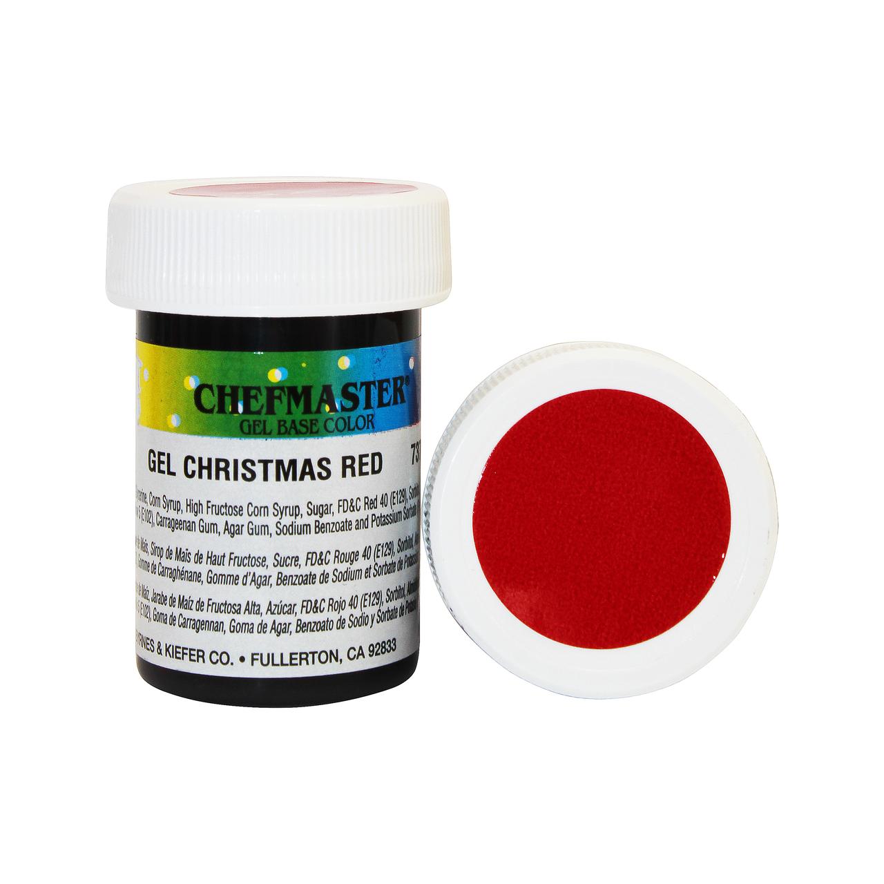Харчовий барвник водорозчинний гелевий Chefmaster 20г Christmas red, фото 1