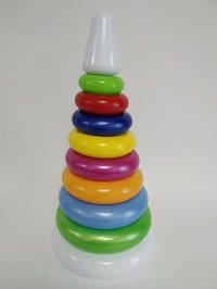 Пірамідка Бамсик Веселка 3, 11 деталей, 1820, фото 1