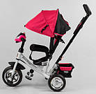 Велосипед Best Trike 6588 / 73-202 З ФеРЯКОЮ світло та звуки РОЗОВИЙ сталева рама, колеса піна, фото 4