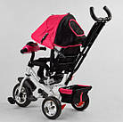 Велосипед Best Trike 6588 / 73-202 З ФеРЯКОЮ світло та звуки РОЗОВИЙ сталева рама, колеса піна, фото 5