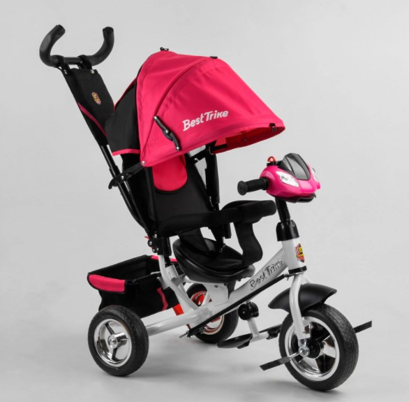 Велосипед Best Trike 6588 / 73-202 З ФеРЯКОЮ світло та звуки РОЗОВИЙ сталева рама, колеса піна