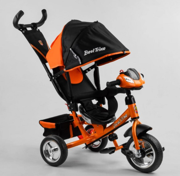 Велосипед Best Trike 6588 / 77-607 З ФАРОЮ світло і звуки ПОМАРАНЧЕВИЙ сталева рама, колеса піна