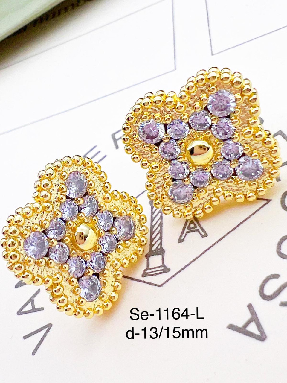Сережки Stainlees Steel преміум (14-K)