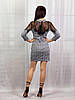 Жіноча сукня з костюмної тканини Poliit 8649 сірий 38, фото 5