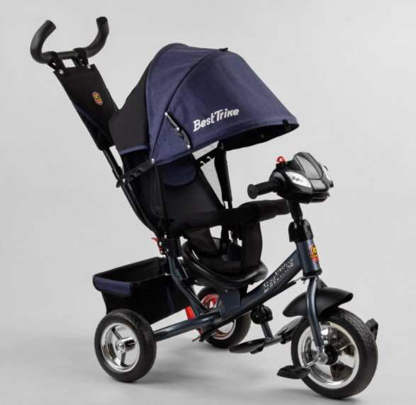Велосипед Best Trike 6588 / 78-755 З ФеРЯКОМ світло та звуки СИНІЙ сталева рама, колеса піна