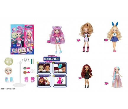 Дитяча іграшка Лялька популярна, змінює макіяж і колір волосся, з аксесуарами, 3666-7/8/9/10/12, фото 1