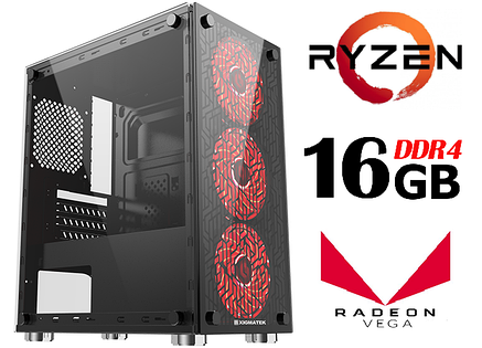 Персональний комп'ютер ігровий Ryzen 5 5600G/16Gb_DDR4/SSD_1000gb/Radeon_Vega 7, фото 1