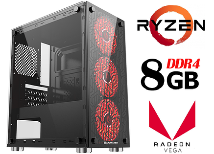 Персональний комп'ютер ігровий Ryzen 5 5600G / 8 Gb_DDR4 / SSD_120 gb / HDD_1000gb / Radeon_Vega 7, фото 1