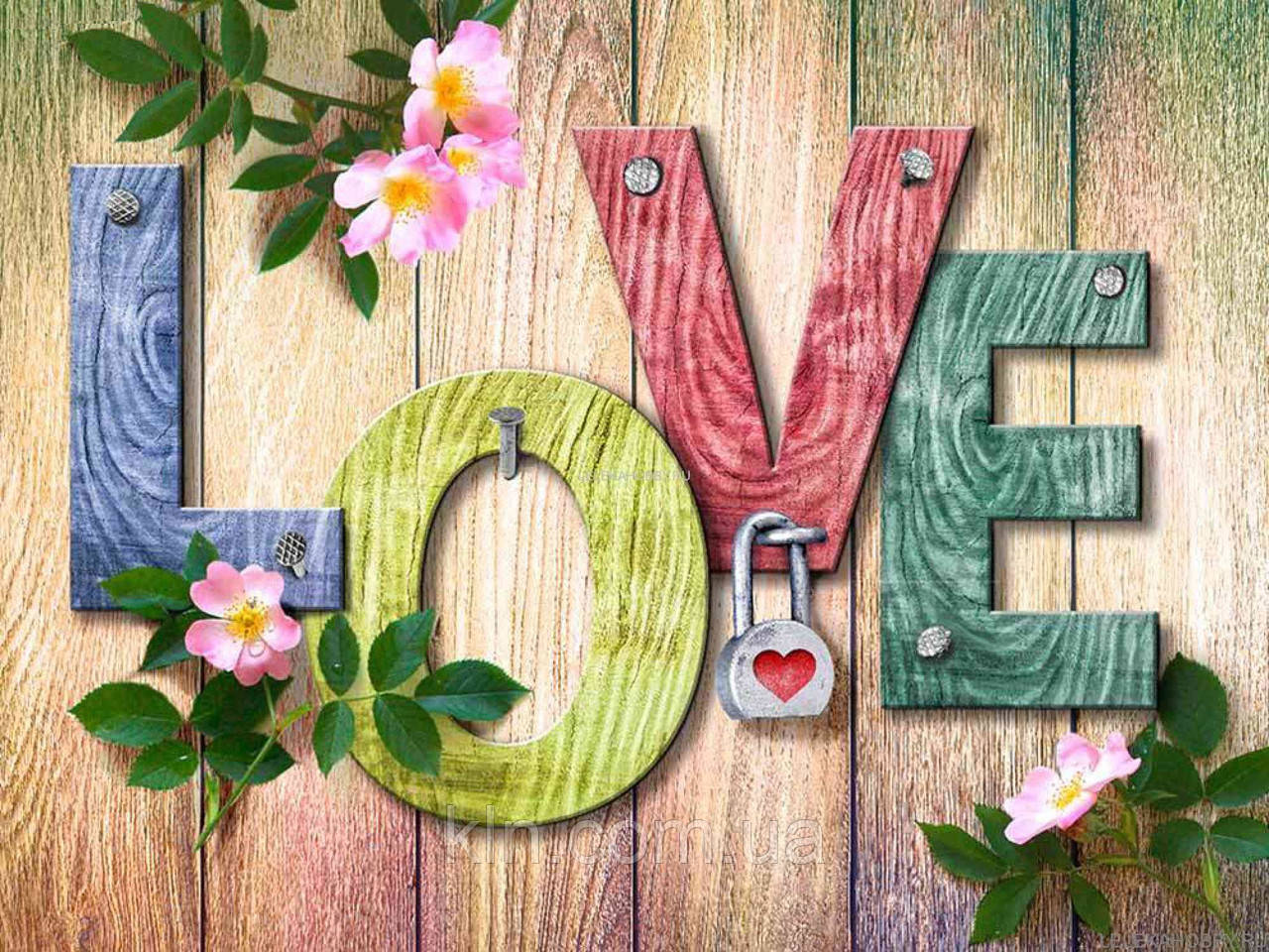 Алмазна вишивка на підрамнику Моя любов 30 х 40 см (арт. TN1085), фото 1