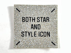 Нашивка Both and style icon з блискітками 40х40 мм, фото 2