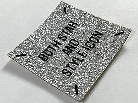 Нашивка Both and style icon з блискітками 40х40 мм, фото 4