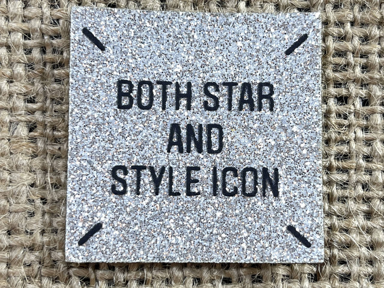 Нашивка Both and style icon з блискітками 40х40 мм