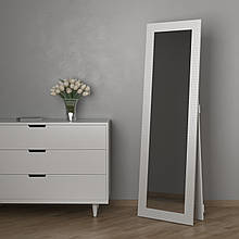 Дзеркало підлогове в широкій білій рамі 176х56 Black Mirror для спальні