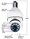 Камера відеоспостереження лампочка CAM L1 E27 WIFI IP 360/90 поворотна, фото 8
