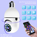 Камера відеоспостереження лампочка CAM L1 E27 WIFI IP 360/90 поворотна, фото 2