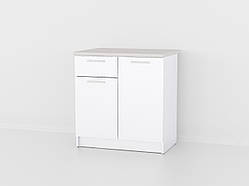 Нижній модуль для кухні MebelProff НМ820-800+ящик, кухонний модуль 800 мм з ящиком (без стільниці) Білий