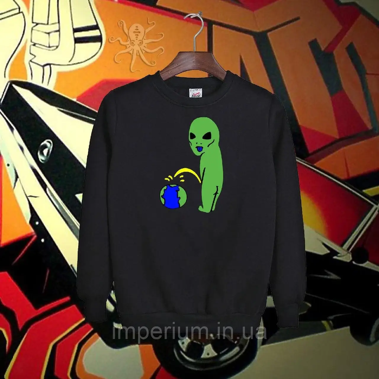 Чорний світшот | кофта ripndip ufo