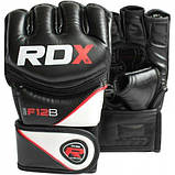 Рукавички ММА RDX Rex Leather Black, фото 3