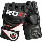 Рукавички ММА RDX Rex Leather Black, фото 4