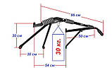 Настінний турнік LecoSport з широким хватом і підвіскою для мішка СТАНДАРТ Ls3215, 30 кг, фото 2