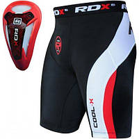 Шорты MMA компрессионные RDX с ракушкой Red New