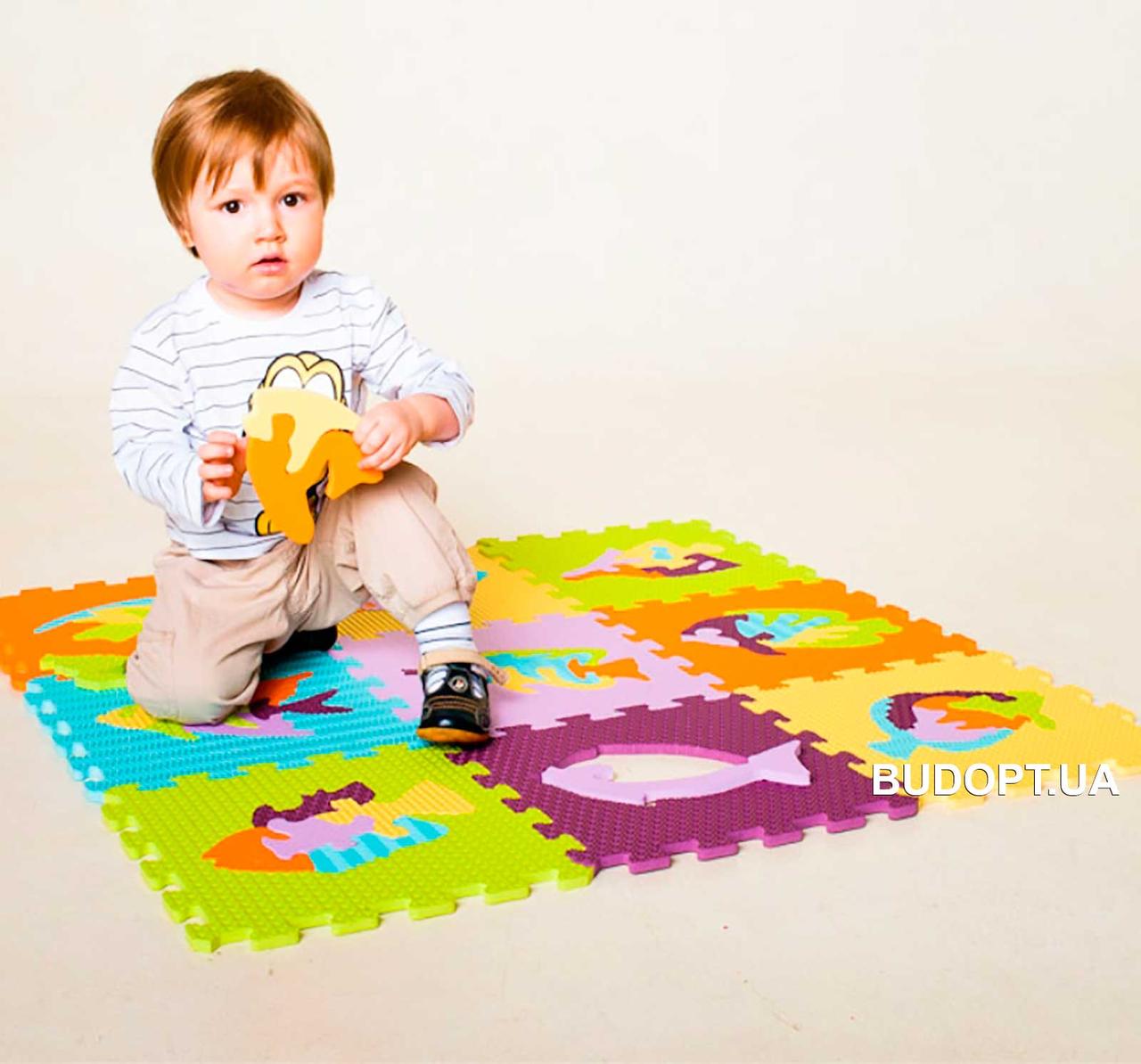 Детский игровой развивающий коврик-пазл (мозаика головоломка) OSPORT 10шт (M-0377) - фото 2 - id-p534299184
