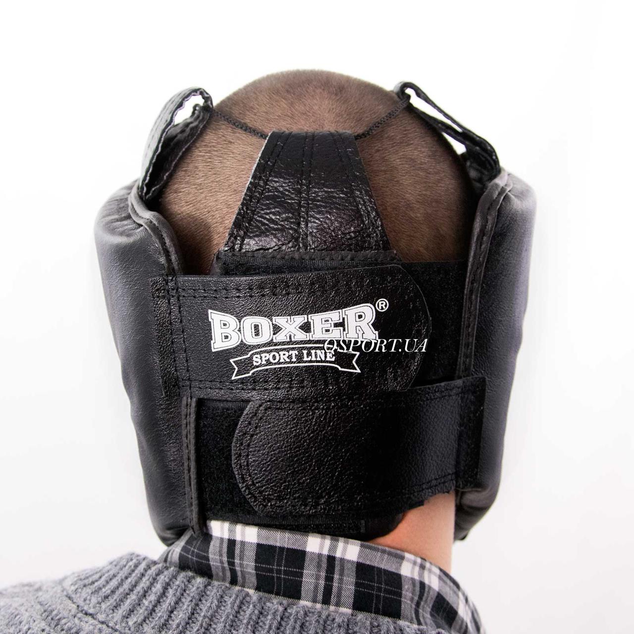 Шлем боксёрский кожаный Boxer L (bx-0067) - фото 3 - id-p259872558