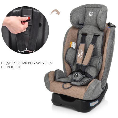 Автокресло детское для машины (кресло для авто) с регулируемым подголовником Bambi Step (ME 1017-11) - фото 3 - id-p1010810758