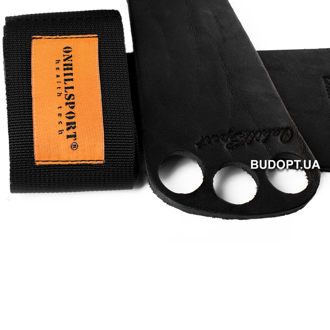 Гимнастические накладки для турника, на гриф кожаные с отверстиями Onhillsport (OS-0380) - фото 8 - id-p329788814