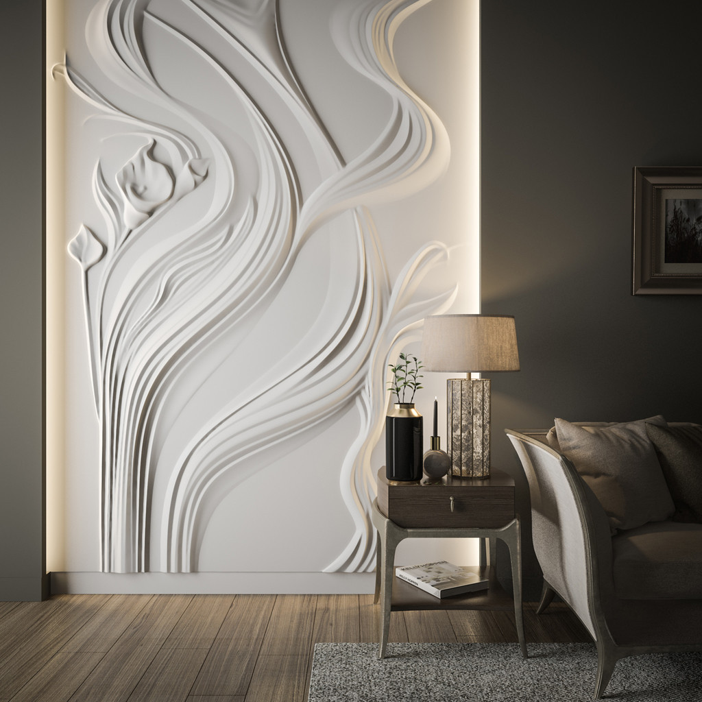 Гіпсові 3D-панекції Барельєф Кали DecoWallsTM, фото 1