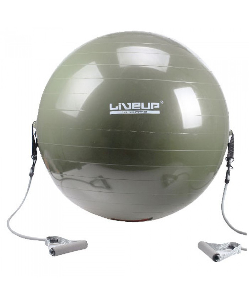 Фітбол з еспандером LiveUp GYM BALL WITH EXPANDER