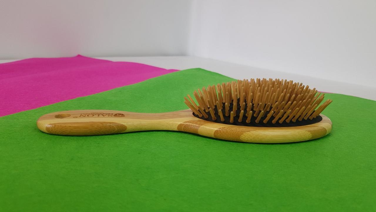 Расчёска, деревянная щетка для волос с деревянными зубцами, антистатическая Salon professional 73109BP - фото 6 - id-p1304235136