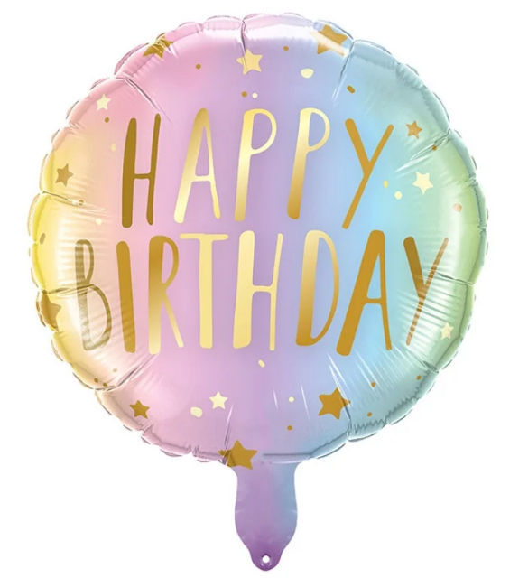 Фольгована куля"Happy Birthday райдужний" (Китай), фото 1