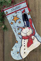 Набор для вышивания сапожка Dimensions 70-08924 Tall Hat Snowman Stocking