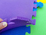 Дитячий ігровий килимок-пазл (мат татамі, ластівчин хвіст) 50см х 50см товщина 10мм OSPORT Lite (FI-0092), фото 4